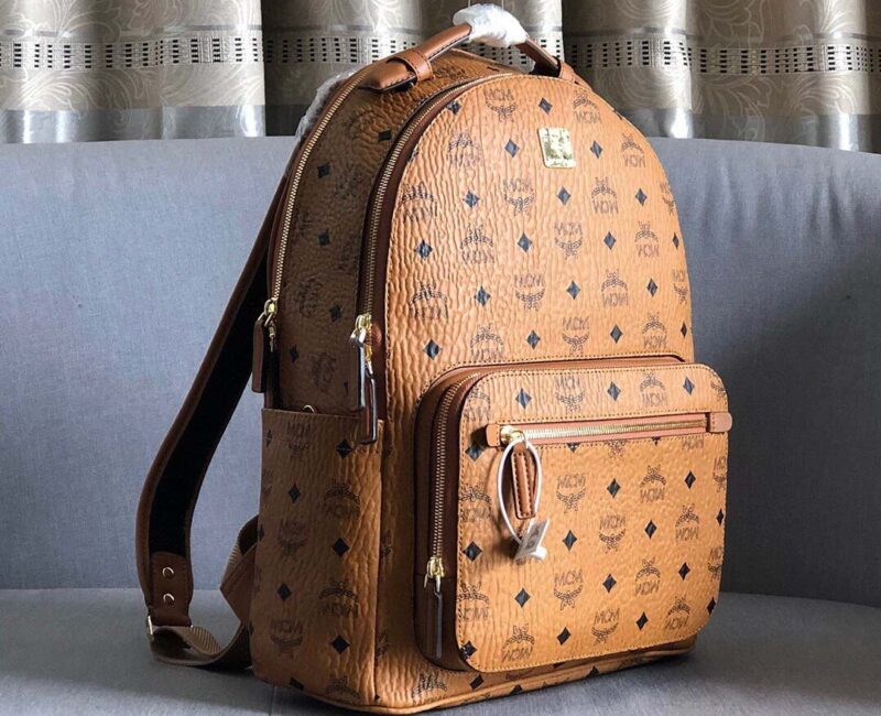 Balo MCM Stark Side Studs in Visetos Cognac