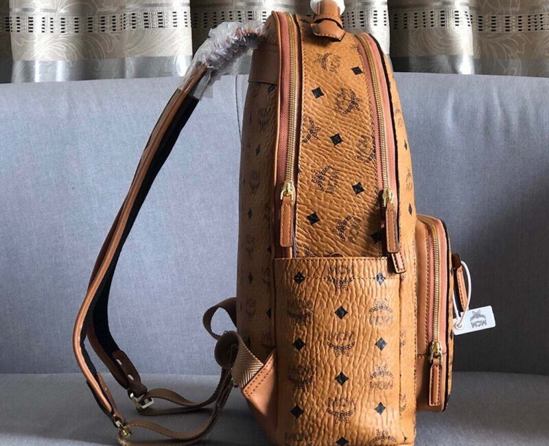 Balo MCM Stark Side Studs in Visetos Cognac