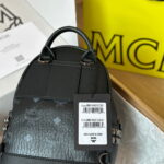 Balo MCM Stark Side Studs in Visetos Black Mini