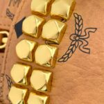 Balo MCM Stark Side Studs Visetos màu Cognac Mini