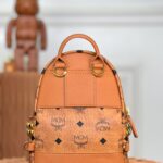 Balo MCM Stark Side Studs Visetos màu Cognac Mini
