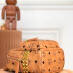 Balo MCM Stark Side Studs Visetos màu Cognac Mini