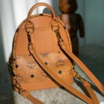 Balo MCM Stark Side Studs Visetos màu Cognac Mini
