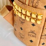Balo MCM Stark Side Studs Visetos màu Cognac Small