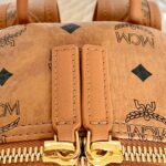 Balo MCM Stark Side Studs Visetos màu Cognac Small