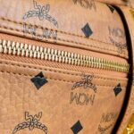 Balo MCM Stark Side Studs Visetos màu Cognac Small