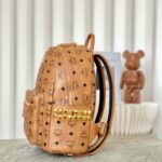 Balo MCM Stark Side Studs Visetos màu Cognac Small
