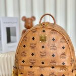 Balo MCM Stark Side Studs Visetos màu Cognac Small