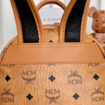 Balo MCM Stark Side Studs Visetos màu Cognac Small