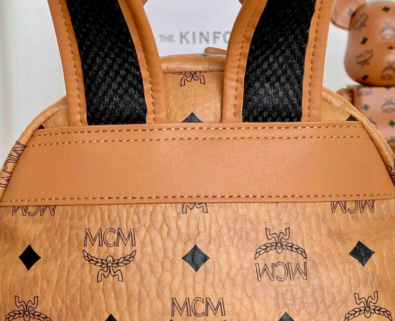 Balo MCM Stark Side Studs Visetos màu Cognac Small