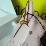 Balo MCM Stark Studs Backpack Visetos Pink Mini