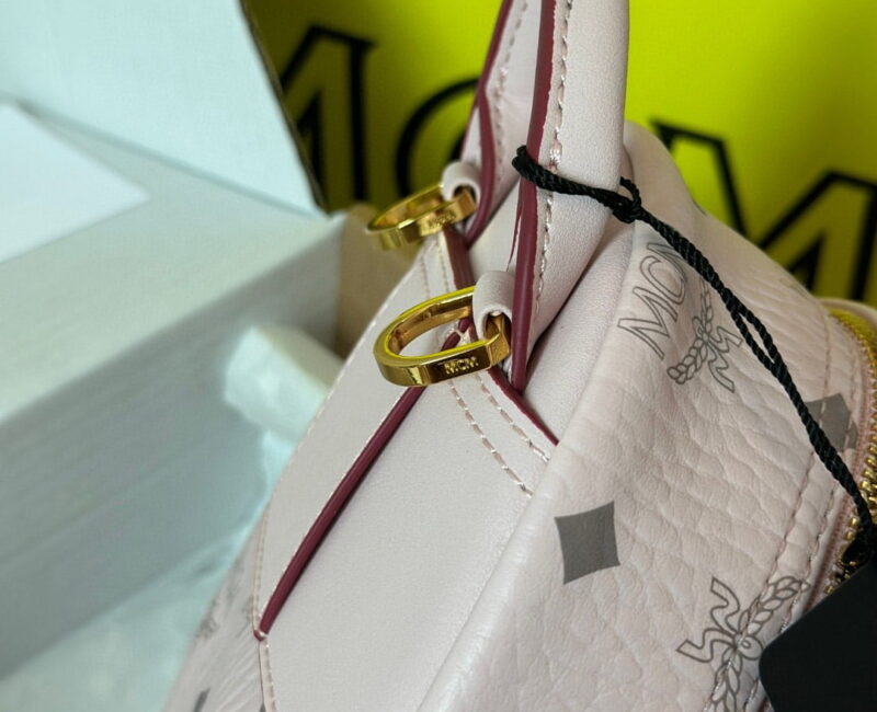 Balo MCM Stark Studs Backpack Visetos Pink Mini