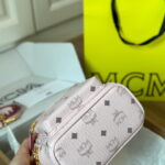 Balo MCM Stark Studs Backpack Visetos Pink Mini