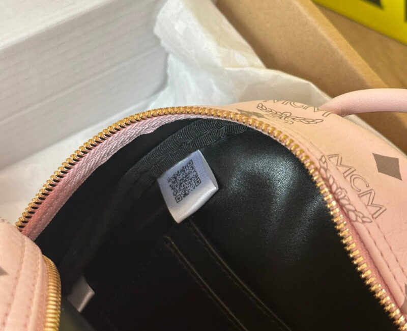 Balo MCM Stark Studs Backpack Visetos Pink Mini