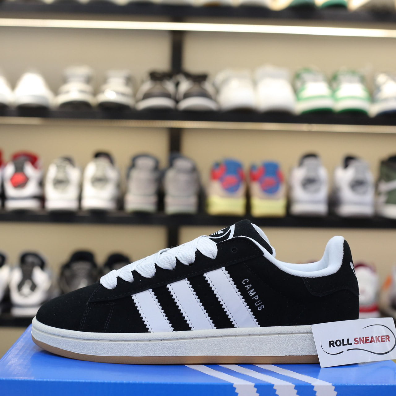Giày Adidas Campus Black White Gum Like Auth