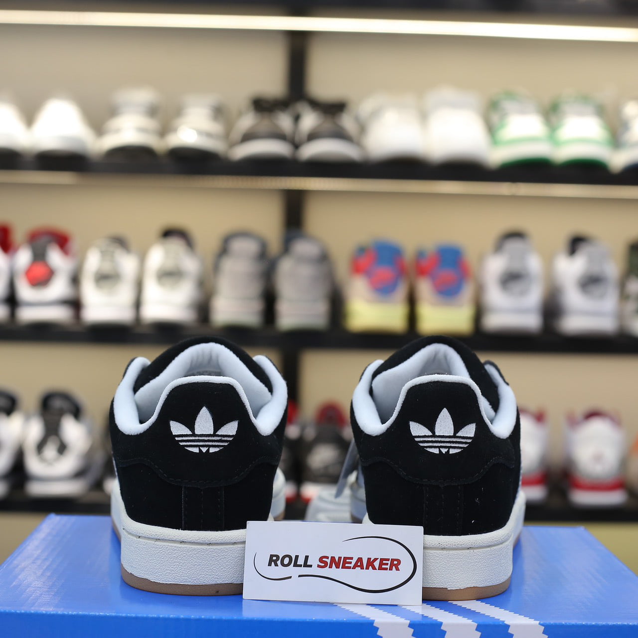 Giày Adidas Campus Black White Gum Like Auth