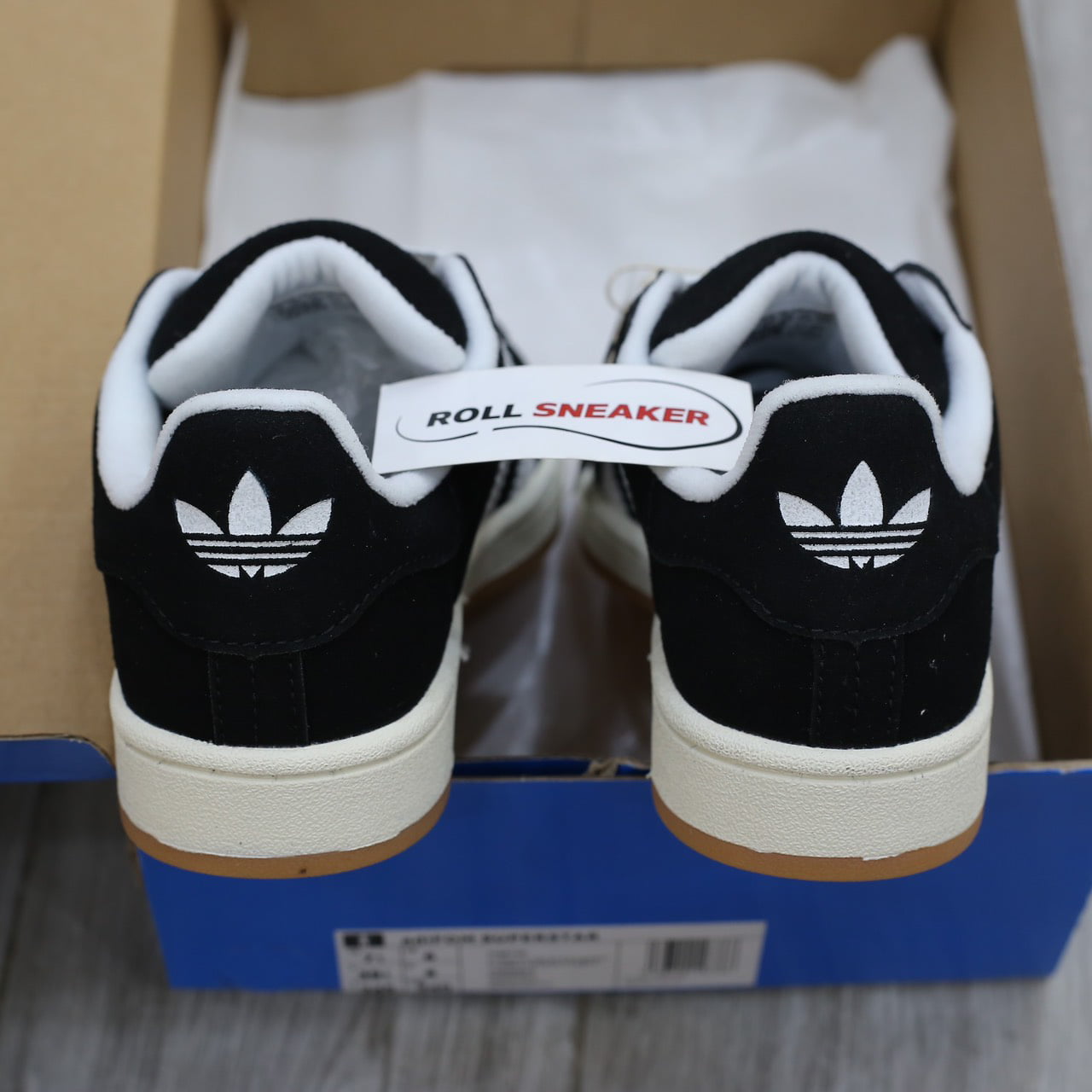 Giày Adidas Campus Black White Gum Like Auth