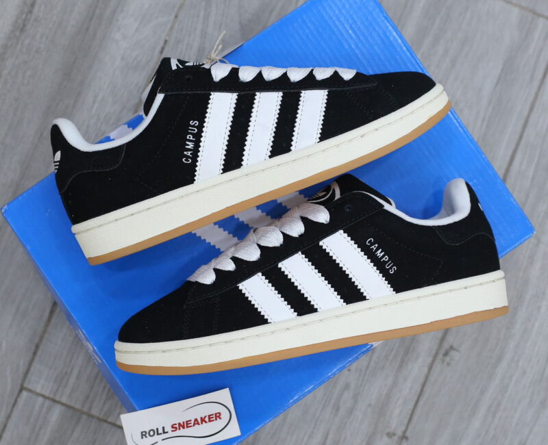Giày Adidas Campus Black White Gum Like Auth