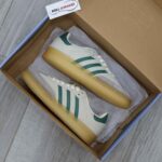 Giày Adidas Clarks 8th Street Samba by Ronnie Fieg Chalk White Green Like Auth