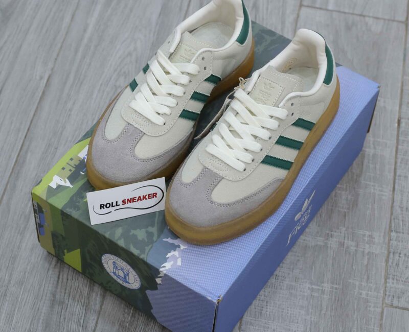 Giày Adidas Clarks 8th Street Samba by Ronnie Fieg Chalk White Green Like Auth