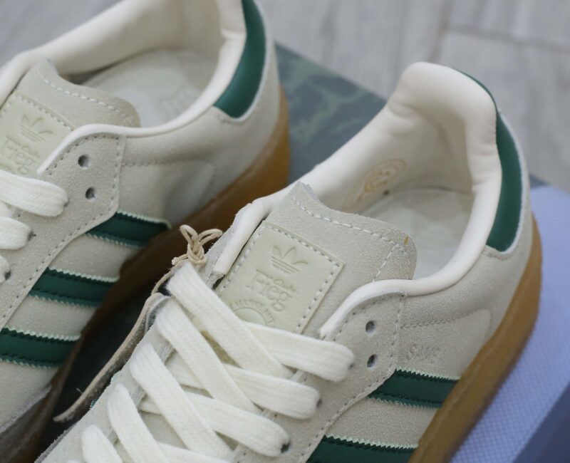 Giày Adidas Clarks 8th Street Samba by Ronnie Fieg Chalk White Green Like Auth