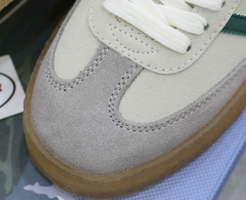 Giày Adidas Clarks 8th Street Samba by Ronnie Fieg Chalk White Green Like Auth