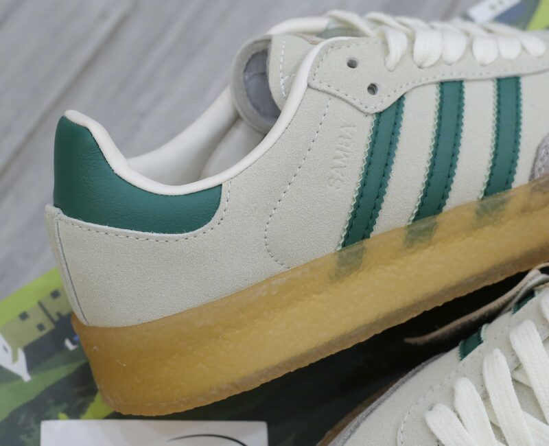 Giày Adidas Clarks 8th Street Samba by Ronnie Fieg Chalk White Green Like Auth