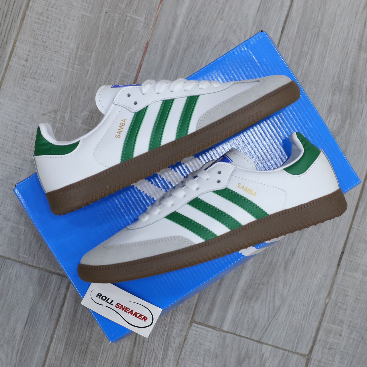 Giày Adidas Samba OG ‘White Green’ Like Auth