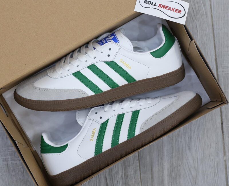 Giày Adidas Samba OG ‘White Green’ Like Auth