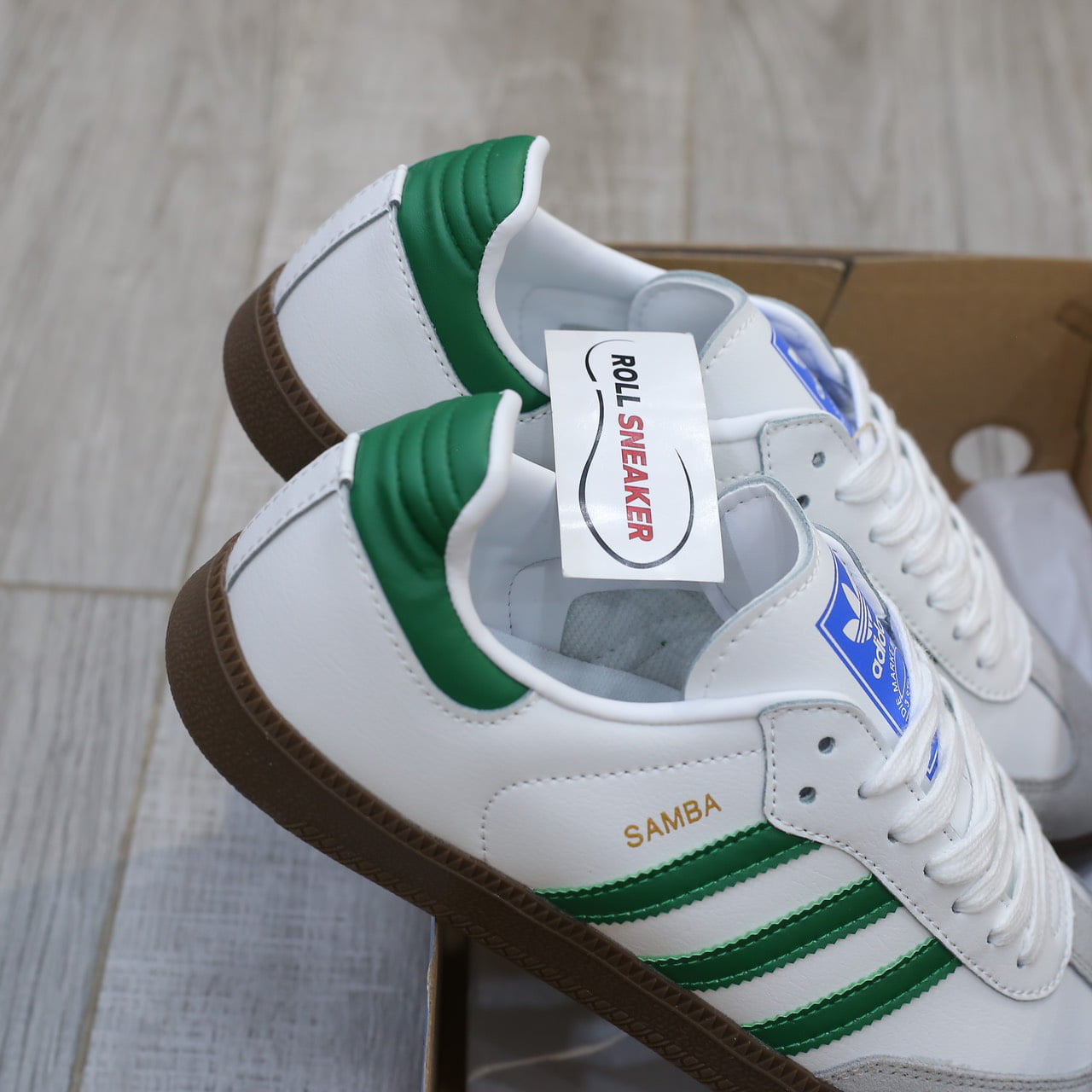 Giày Adidas Samba OG ‘White Green’ Like Auth