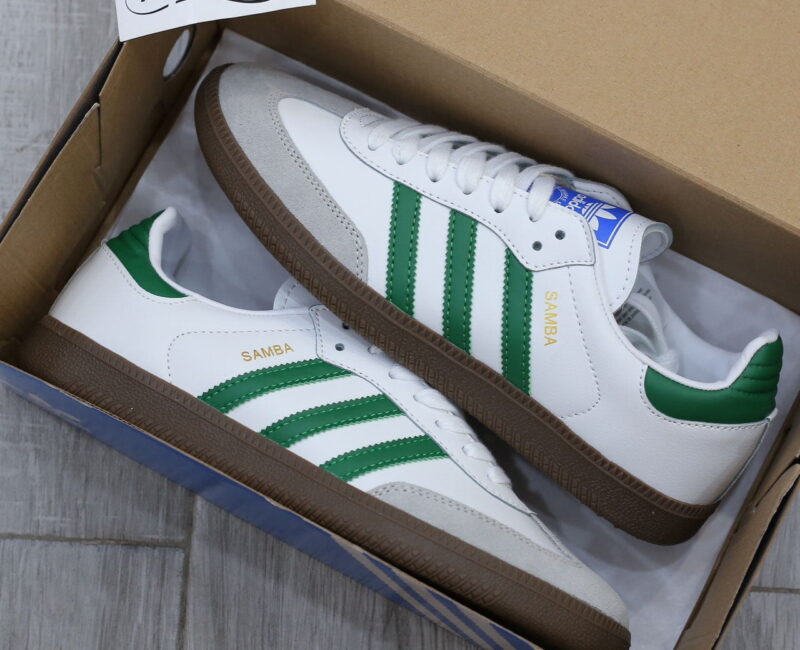 Giày Adidas Samba OG ‘White Green’ Like Auth