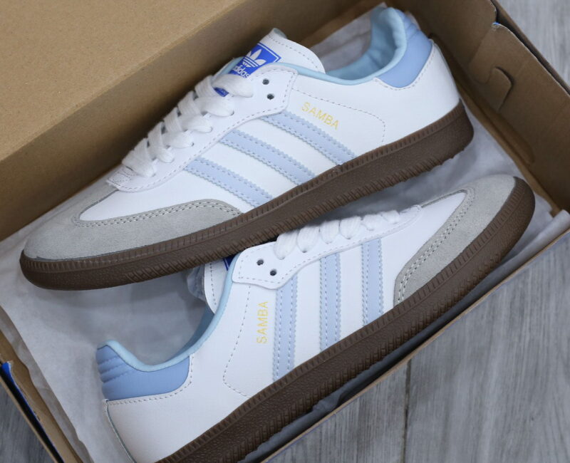 Giày Adidas Samba OG ‘White Halo Blue Gum’