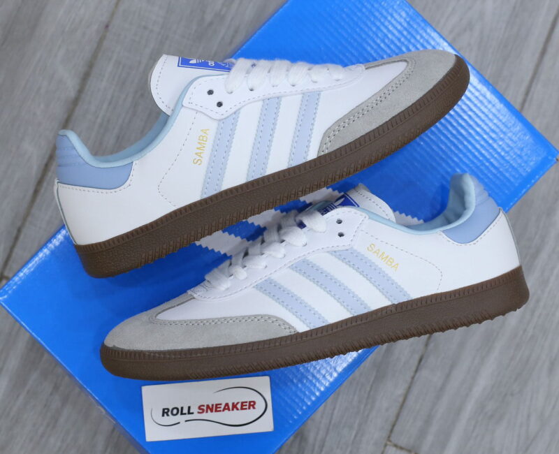 Giày Adidas Samba OG ‘White Halo Blue Gum’