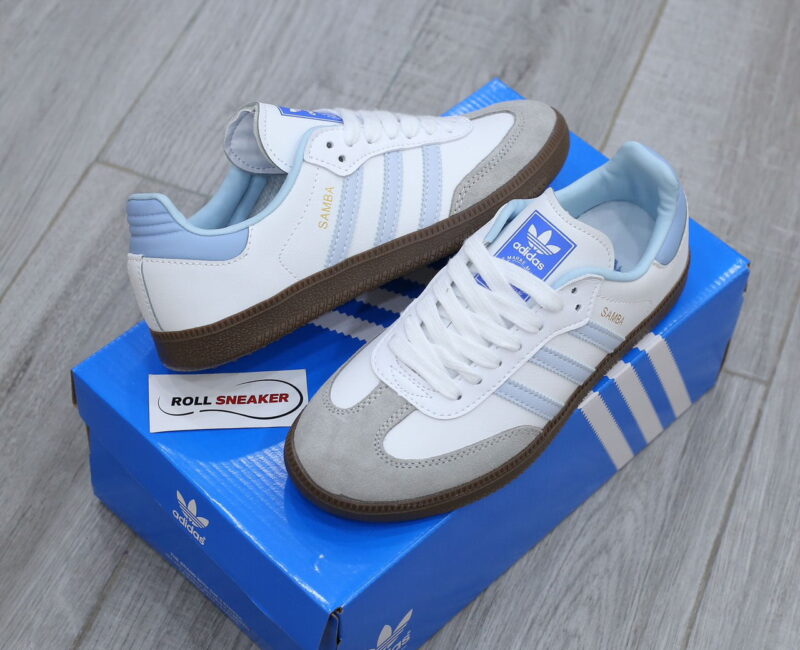 Giày Adidas Samba OG ‘White Halo Blue Gum’