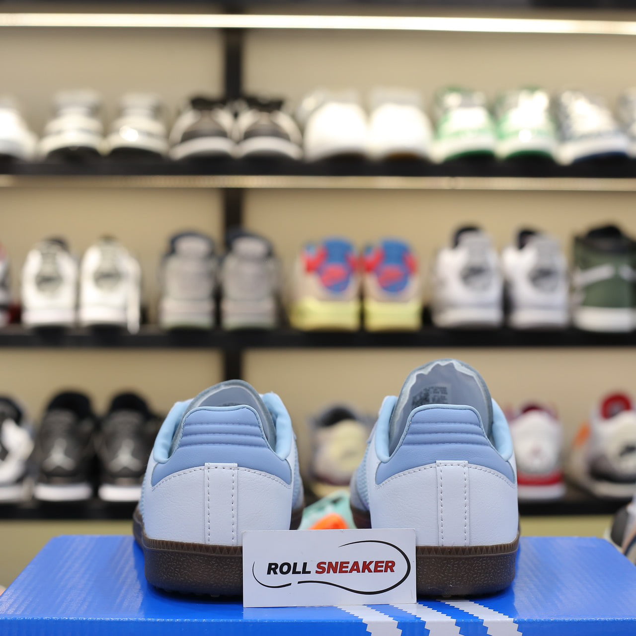 Giày Adidas Samba OG ‘White Halo Blue Gum’