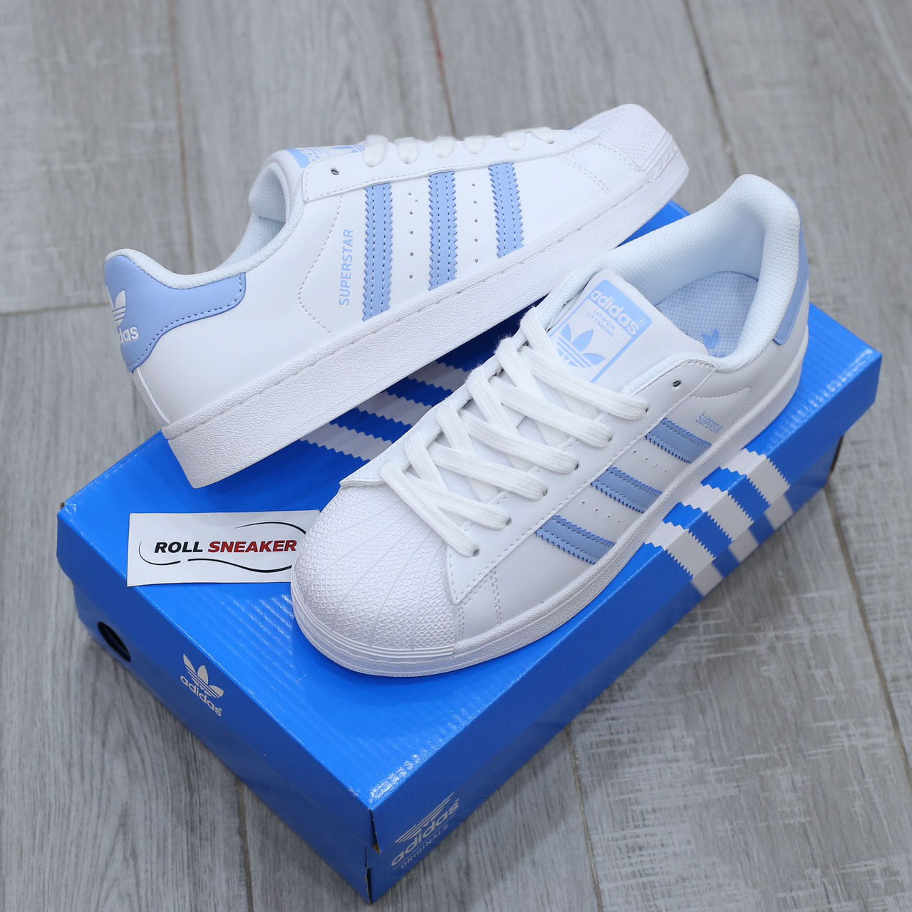 Giày Adidas Superstar 'White Ambient Sky' Like Auth