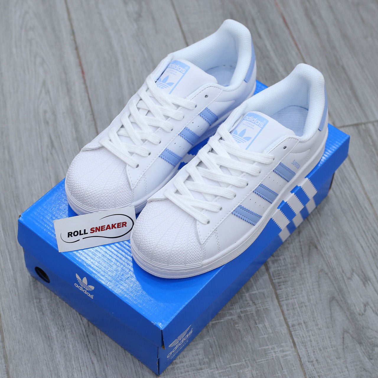 Giày Adidas Superstar 'White Ambient Sky' Like Auth