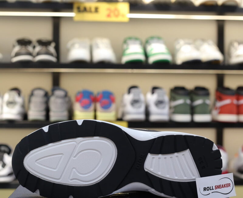 Giày Dior B30 Sneaker Deep Green Mesh and Black Technical Fabric Like Auth