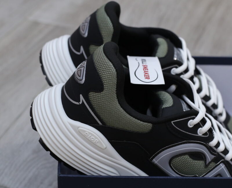 Giày Dior B30 Sneaker Deep Green Mesh and Black Technical Fabric Like Auth