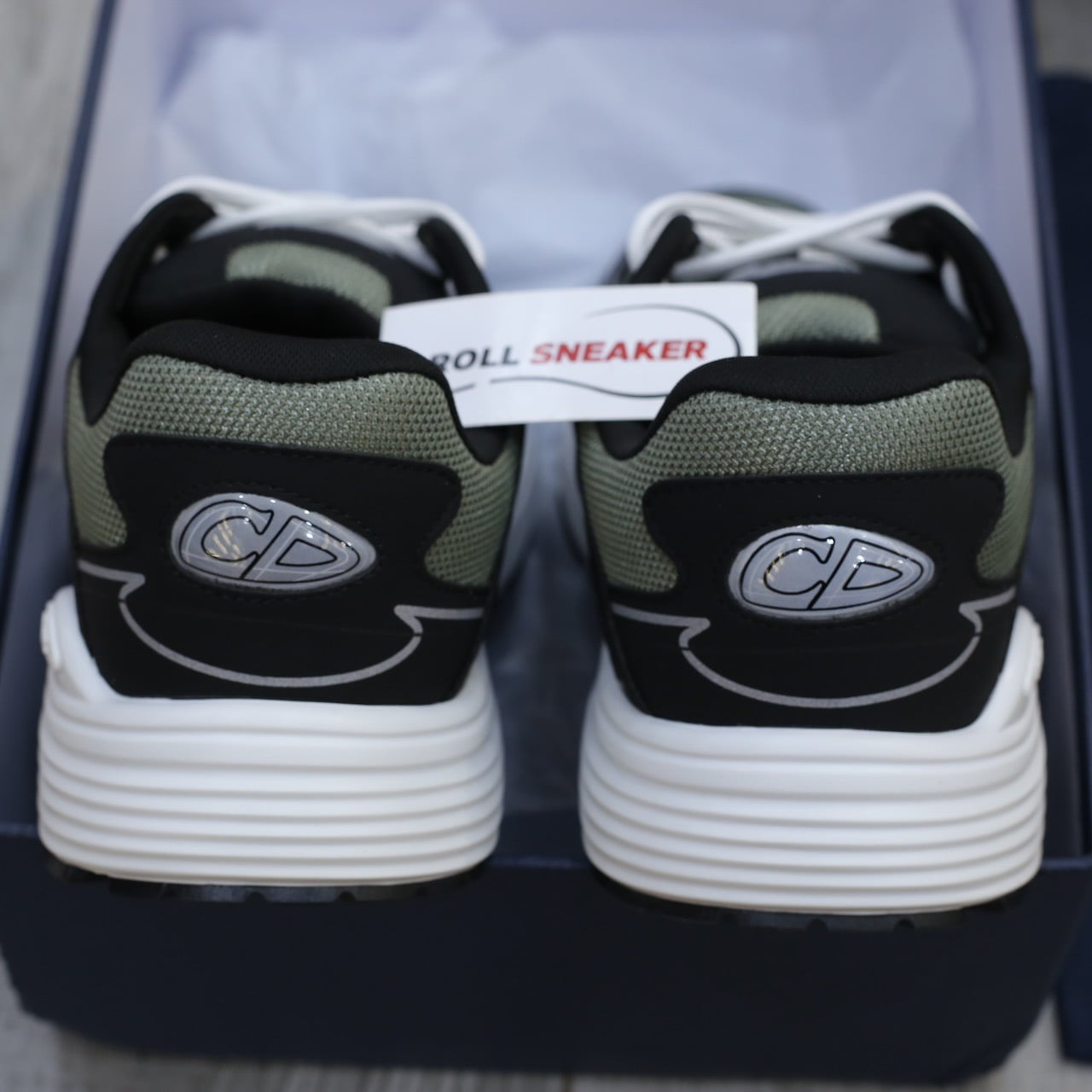 Giày Dior B30 Sneaker Deep Green Mesh and Black Technical Fabric Like Auth