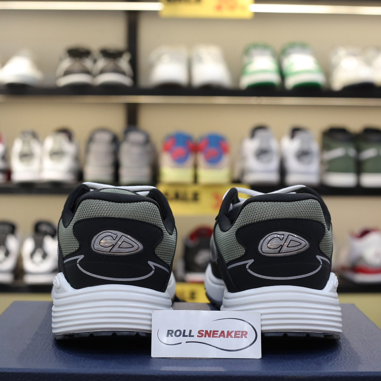 Giày Dior B30 Sneaker Deep Green Mesh and Black Technical Fabric Like Auth