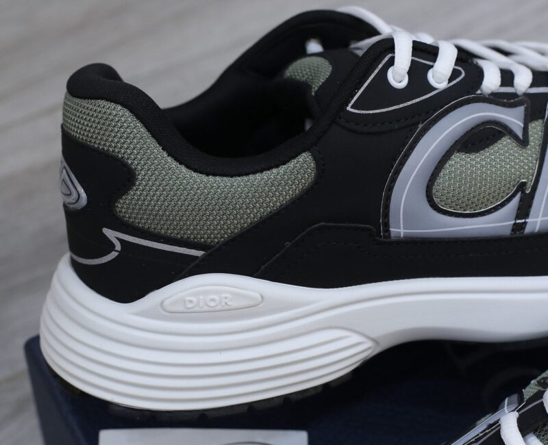 Giày Dior B30 Sneaker Deep Green Mesh and Black Technical Fabric Like Auth