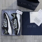 Giày Dior B30 Sneaker Deep Green Mesh and Black Technical Fabric Like Auth