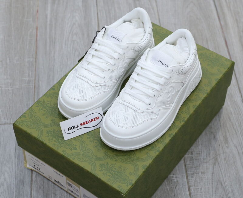 Giày Gucci GG Embossed ‘Full White’ Like Auth