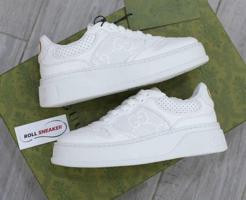 Giày Gucci GG Embossed ‘Full White’ Like Auth