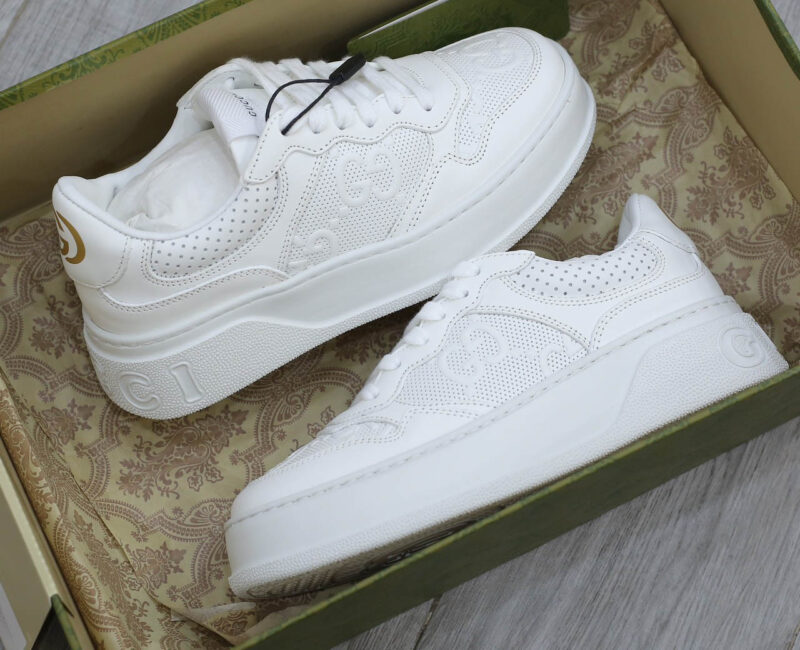 Giày Gucci GG Embossed ‘Full White’ Like Auth