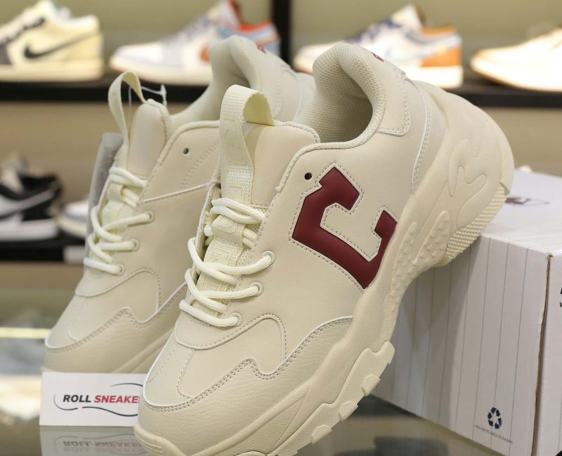 Giày MLB Big Ball Chunky Beige Red ‘C’ Like Auth