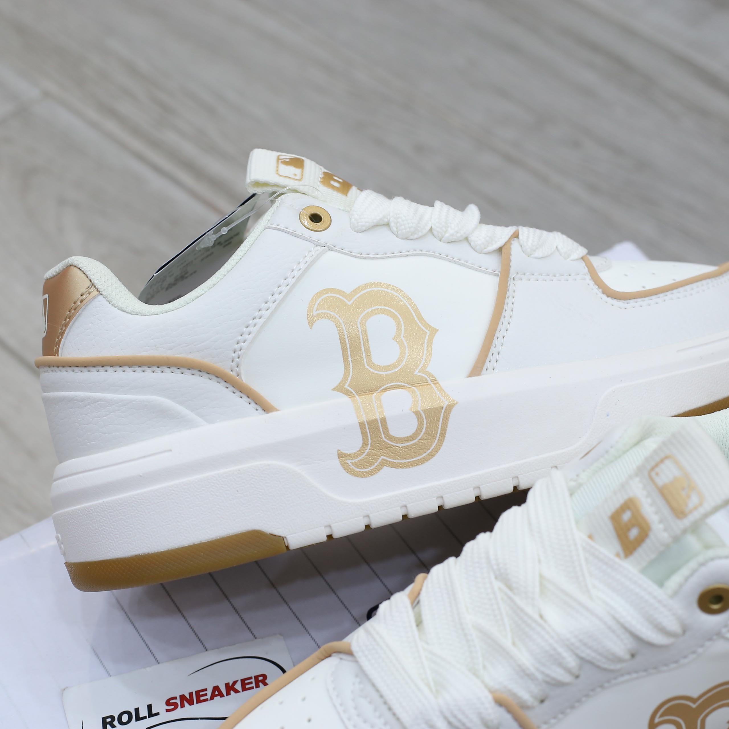 Giày MLB Korea Chunky Liner Basic Boston Red Sox Gold Like Auth