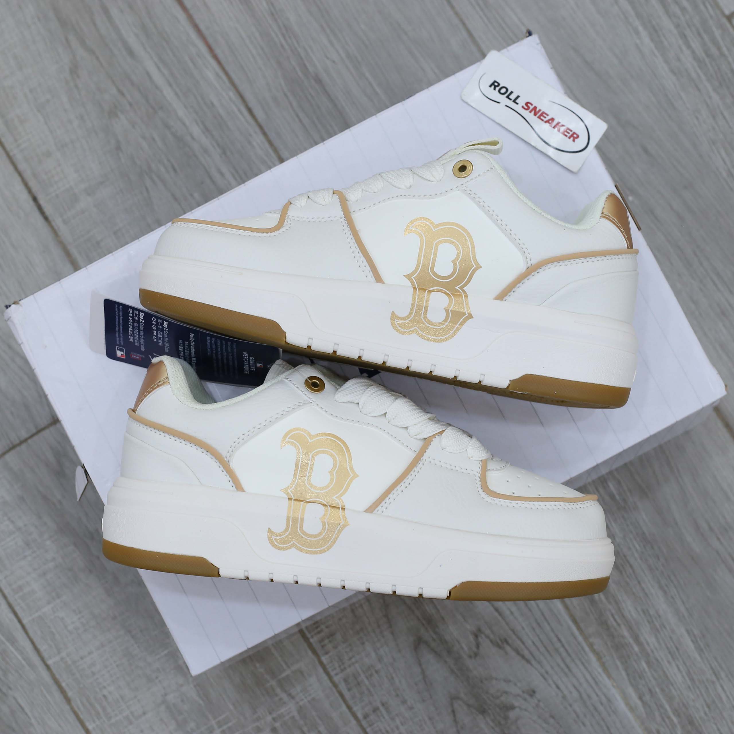 Giày MLB Korea Chunky Liner Basic Boston Red Sox Gold Like Auth