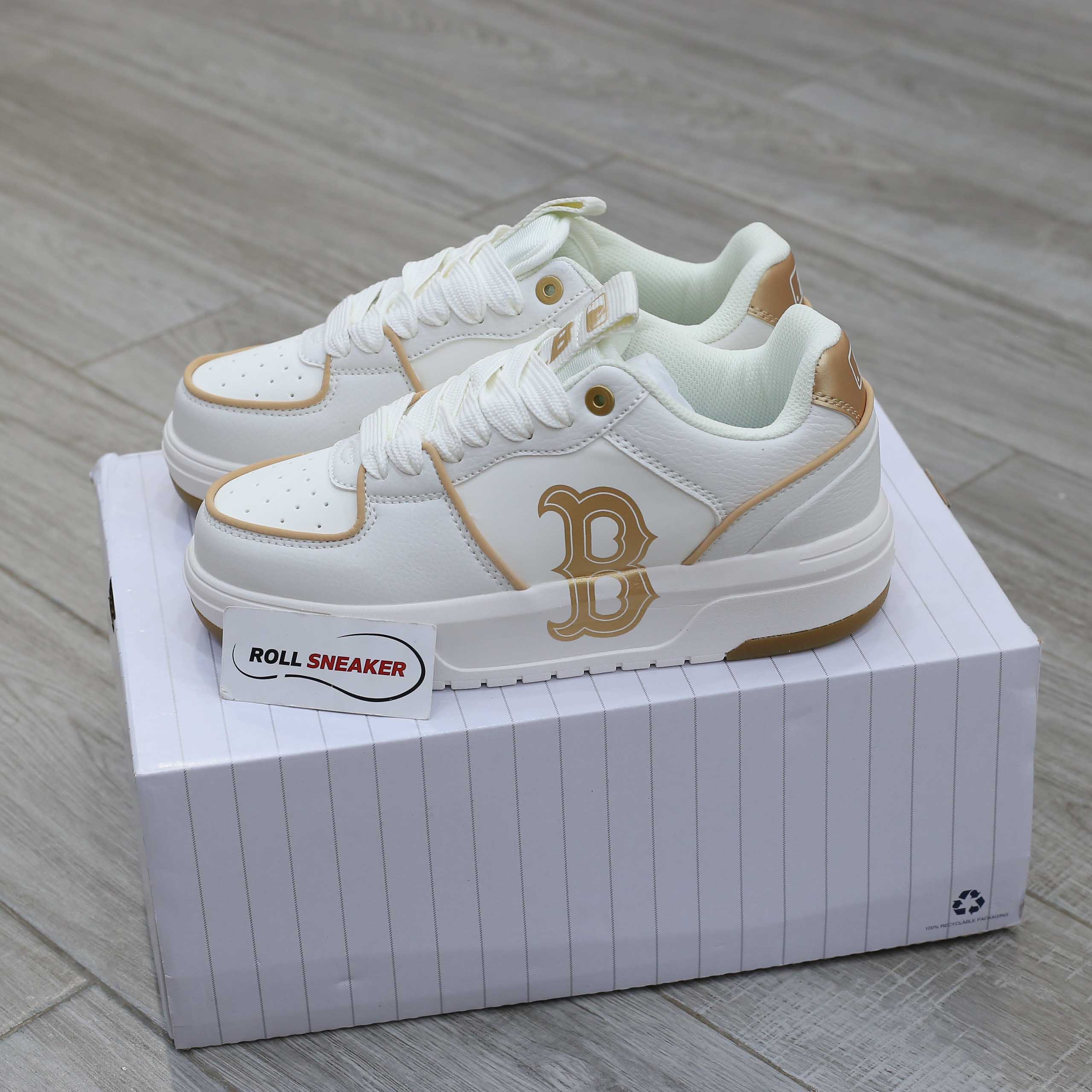 Giày MLB Korea Chunky Liner Basic Boston Red Sox Gold Like Auth